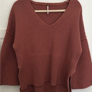 Free People V-Neck Knit Sweater